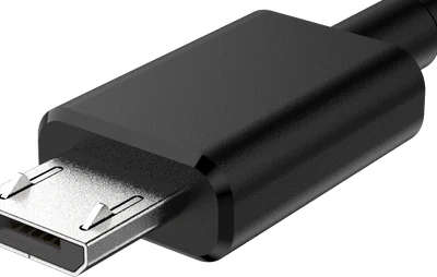 Micro-USB Type-B plug, at an angle