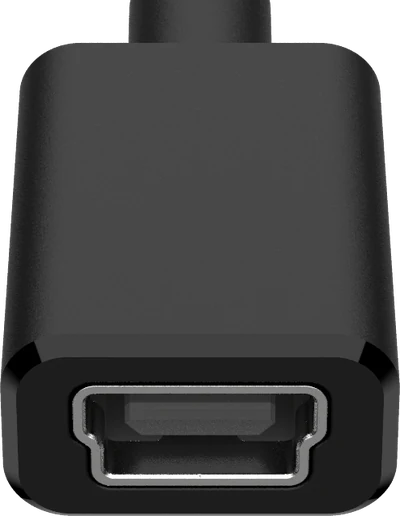 Mini-USB Type-B socket, face on